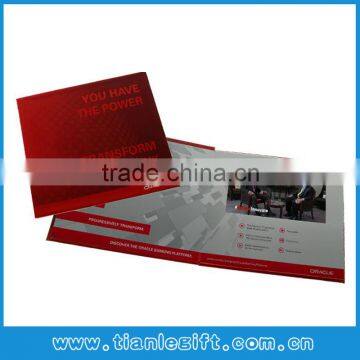 Hardcover 7 Inch Lcd Brochure Card Video Brochure Video Book With Pocket and Booklet photo-5