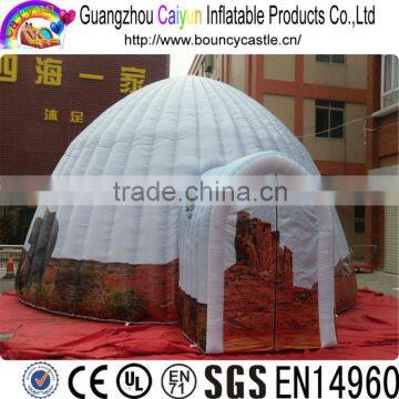 White Circle Camping Inflatable Tent For Event