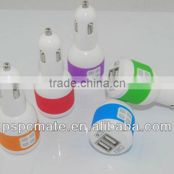 Double usb port 2.1A car charger /colorfull car charger /mini car charger