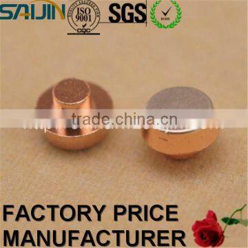 Non-stand Rivet-type contacts Bimetal Electrical Rivets switch sliver alloy contact