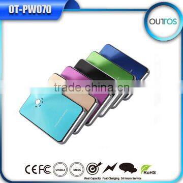 Super slim brilliant aluminum power bank 8000mah