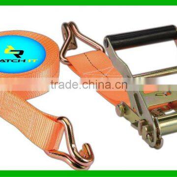 Ratcheting Tie Down Cargo Straps Truck Bed Motorcycle Hauling Moving