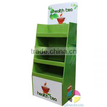 POS Tea POP Display Stand Rack , Paper Custom Trade Show Display Stands