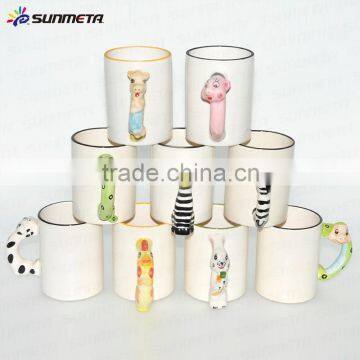 Sunmeta factory supply blank animal handle Sublimation Mug