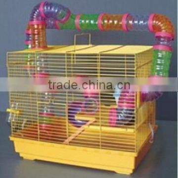 Attractive Yellow Hamster Cage With Tunnel