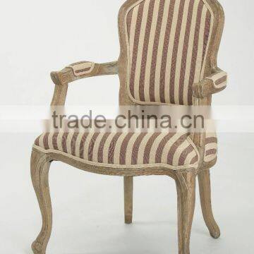 French style classic wooden Fabric armchair(CH-859-OAK)