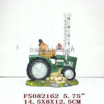 Thermometer chicken figurine