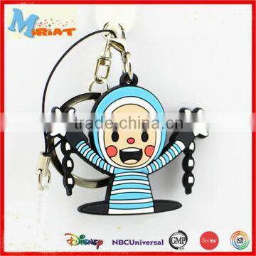 PVC Material high quality oem 3d logo pvc keyring