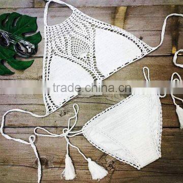 Black White Crochet Bikini Swimwear,Sexy Ladies Beach Bikini                        
                                                Quality Choice