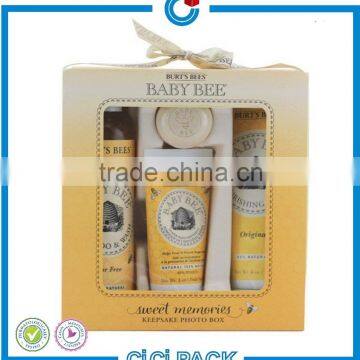 coated Paper box packaging with inner tray for super crystal skin care product package