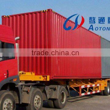 Tri-axle Cargo box semi trailer(Step-wise is optional)