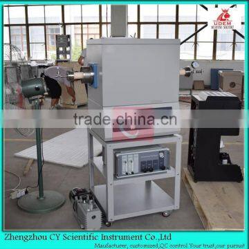 Lab touch screen argon sintering vacuum tube furnace with gas controller and water chiller