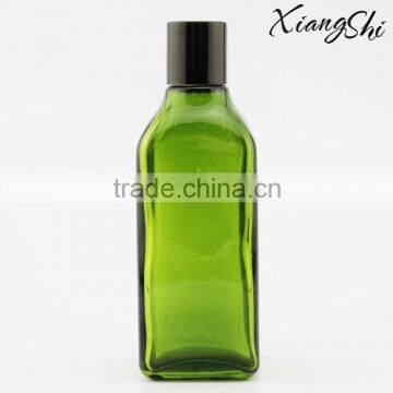 transparent green olive oil glass bottles