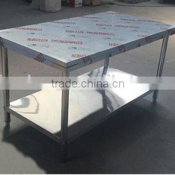 Hotel Restaurant kithen equipments Stainless Steel Work Table With Shelves