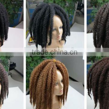 Wholesale 7Colors Optionals 20" Long Two Tone Ombre Afro Twist Kinky Curl Marley Hair Braid Extensions