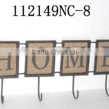 112149NC-8 Metal hook wall hanger coat hat key rack