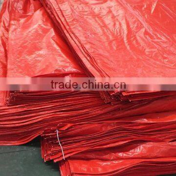 TARPAULIN WARTERPROOF FABRIC High Denstiy Polyethylene Two Side Lamination Striped Hem pp Rope in Hem Reinforced Heat-seal Edge photo-2
