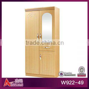 W922 low price factory outlet wood wardrobe with drawer pull