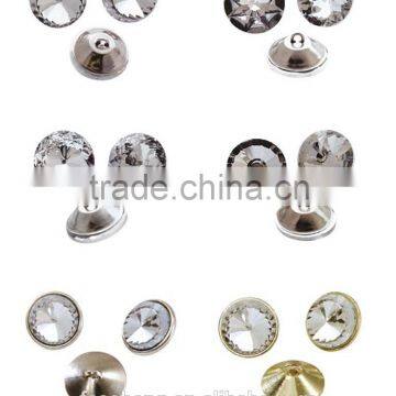 glass button for sofa bed/crystal button for sofa adornment