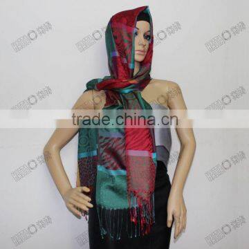 Fashion Jacquard scarf for trendy lady HTC395-1