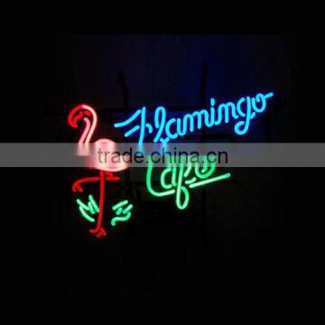 Flamingo sparking version of neon sign