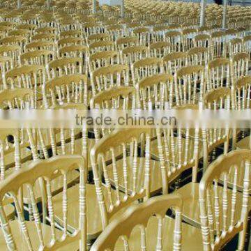 golden shining banquet hall chair