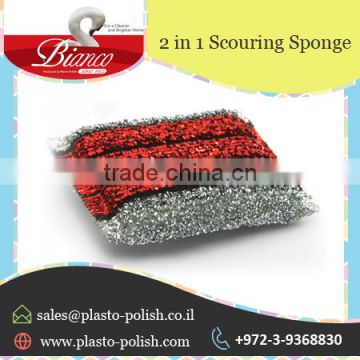 Multi Purpose 2 in 1 Scouring Sponge For Sale