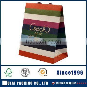 china orange printing packaging hand bag