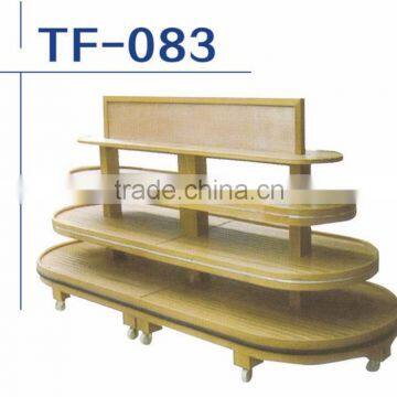 hot supermarket wood shelf in china wooden display TF083