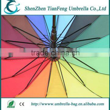 2015 New Products Fashion Promotional Metal Shaft Rainbow Umbrella photo-2