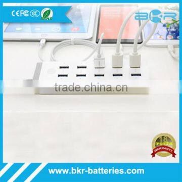 60w 10 port por hub usb 3.0 usb charging hub for cell phone