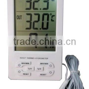 Professional digital in/out door thermometer,white digital thermometer