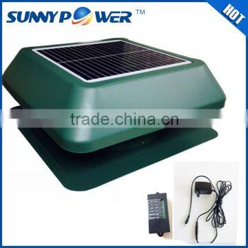 new 12 inch With thermostat switch Square solar attic fan and greenhouse exhaust fan