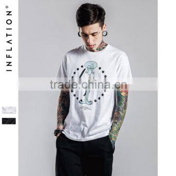 INF draped cutaway plain color t shirt