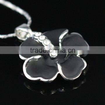 austrian crystal jewelry 18k flower necklace