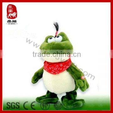 ICTI SEDEX Stuffed sing plush animal electronic frog toy