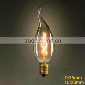 High Power 80V-240V E14 Edison Bulb 40W C35L Vintage Candle Light