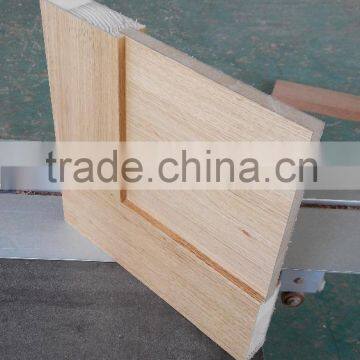 Unfinished Interior Modern Design Oak Veneered Wood Glass Door Design photo-2