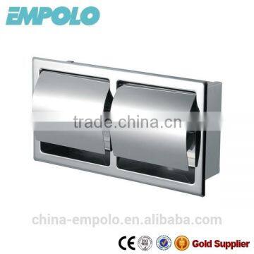 Empolo Double Bins Built In Wall 304 Stainless Steel Paper Towel Holder 5002