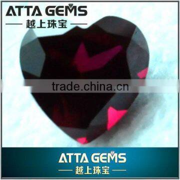 #8 created ruby sapphire-heart cut synthetic ruby corundum-high quality