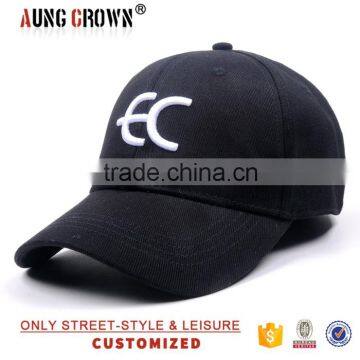 black cotton cheap baseball cap with embroidery logo