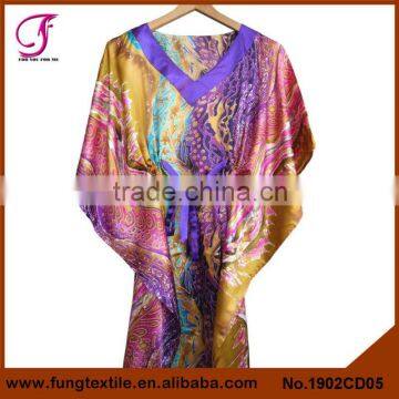 1902CD05 Medium Style With Belt Women Silk Satin Traditional Kaftans