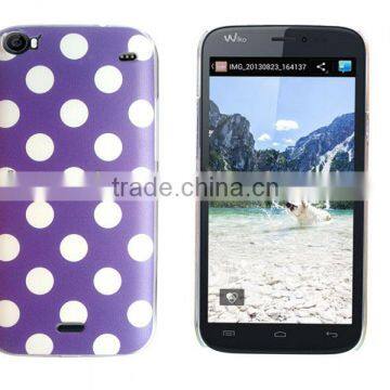 wiko darkside high quality purple polka dot crystal case factory price