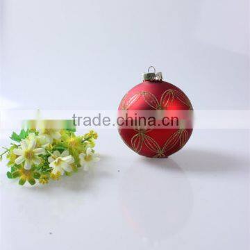 China Manufacturer Promotional Gift Wholesale Decorative Hand Painting Red High Quality Glass Ball Ornament photo-4