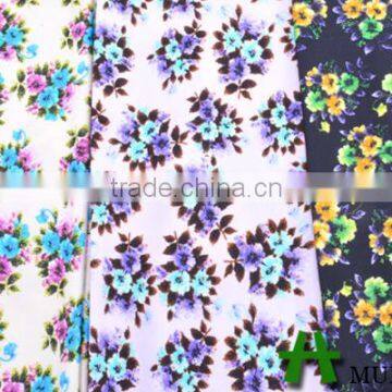 Shaoxing Textile Floral Pattern Printed Knitted Polyester DTY Fabric photo-2