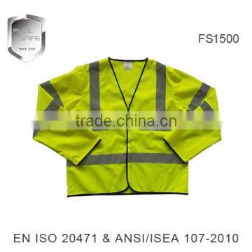 fluorescent yellow reflective sleeve jacket FS1500