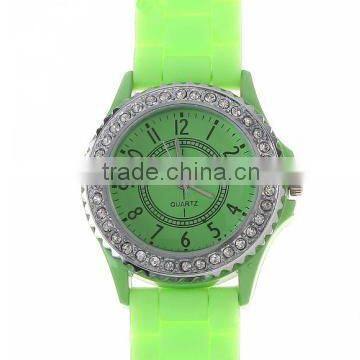 geneva quartz silicone crystal watch