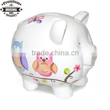 custom made cute handpaint piggy coin bank