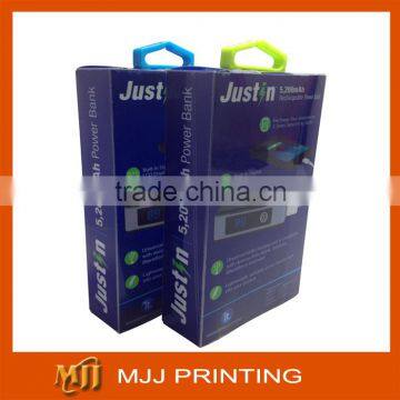 Customized PET packaging boxes for bluetooth earphone with a hanger