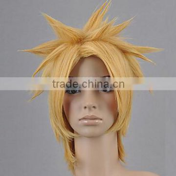 Short Synthetic Hair Blonde Cosplay Wig for Men